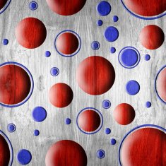 Bubble decorative pattern - seamless background red-blue colors