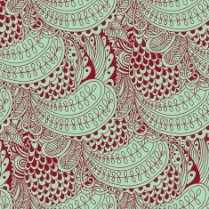Vector seamless texture with abstract flowers N18