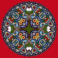 decorative design of circle dish template N2