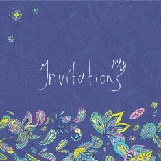 Blue Indian Invitation Template
