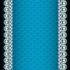 background with lace ornamented pearls