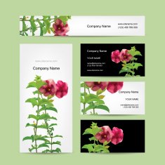 Floral business card design