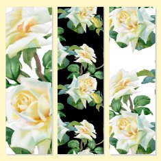 Floral cards on yellow background N3