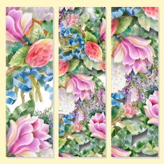 Floral cards on yellow background N5