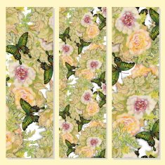 Floral cards on yellow background N8
