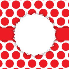 Retro Frame on Cute Background Vector Illustration