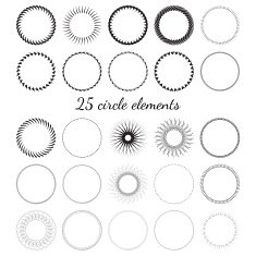 Set of circle elements