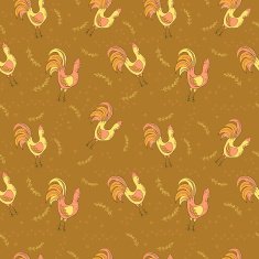 cartoon Chickens seamless pattern