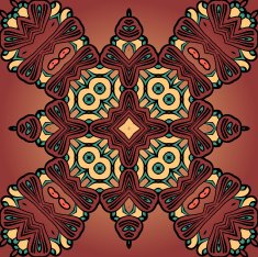 Brown four corner seamless tile
