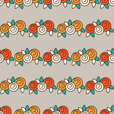 Seamless Floral Pattern with Roses N19