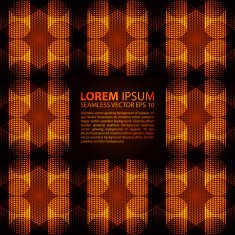 seamless orange glowing ethnic pattern N2