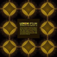 seamless yellow glowing ethnic pattern N4