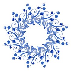 Blue flowers ornament N2