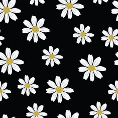 vector pattern with flowers of chamomile