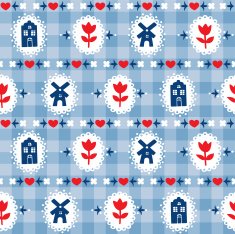 Delft blue pattern swatch