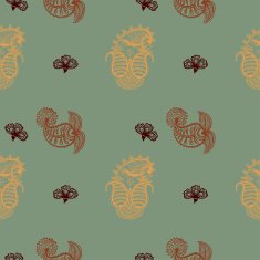 ethnic seamless pattern Indian ornament kaleidoscopic flora pattern mandala range N6