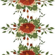 vector pattern with different flowers