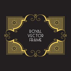 Royal Frame in Trendy Mono Line Style
