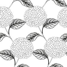 Seamless floral pattern with hydrangeas N3