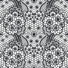 Lace seamless pattern with flowers N254