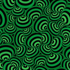 Seamless geometrical contrast background with black and green ci