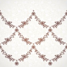 Vector floral border in Eastern style N7