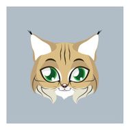 Cute bobcat portrait