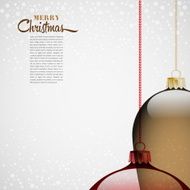 Merry Christmas card with decorations Vintage vector