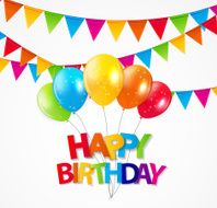 Colored Balloons Background Vector Illustration N2