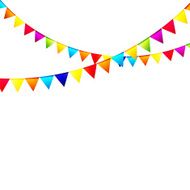 Party Background with Flags Vector Illustration N13