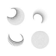 Dotted spheres logo concept