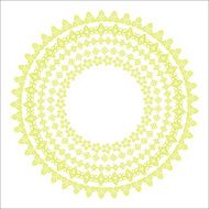 Monochromatic Ethnic Round Ornamental Vector Illustration N6