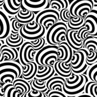 Seamless geometrical contrast background with black and white ci