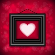 Abstract background with heart and frame