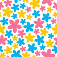 Seamless pattern with color flowers N2