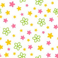 Seamless pattern with color flowers N4