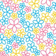 Seamless pattern with color flowers N5