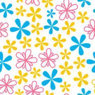 Seamless pattern with color flowers N6