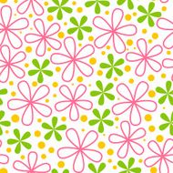 Seamless pattern with color flowers N7