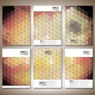 Geometric backgrounds abstract hexagonal patterns Brochure flyer or report for N2