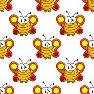 Cartoon Butterfly Seamless Pattern N2