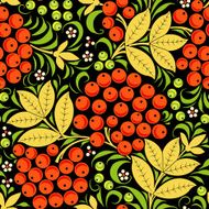 Khokhloma seamless pattern - a mountain ash Vector illustration