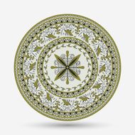 Plate in style Mezen Vector illustration N2