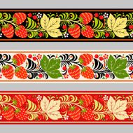 Seamless ornament in style Khokhloma Vector illustration N6