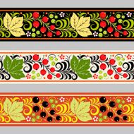 Seamless ornament in style Khokhloma Vector illustration N7