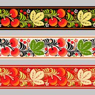 Seamless ornament in style Khokhloma Vector illustration N8