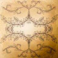 Old grunge paper with vintage patterns
