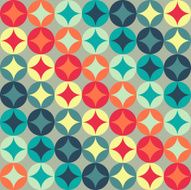 Seamless colorful Abstract background made of stars and circles