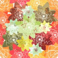 Seamless Abstract colorful background with water lilies