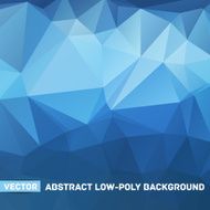 Vector abstract polygonal blue background